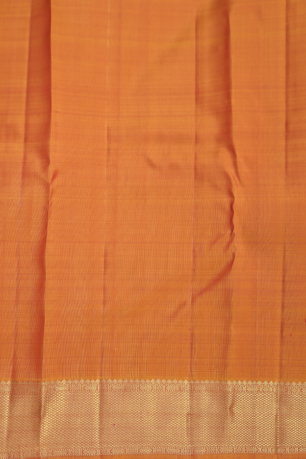 Kanchipuram Silk Saree In Crimson Red With Peacock Design