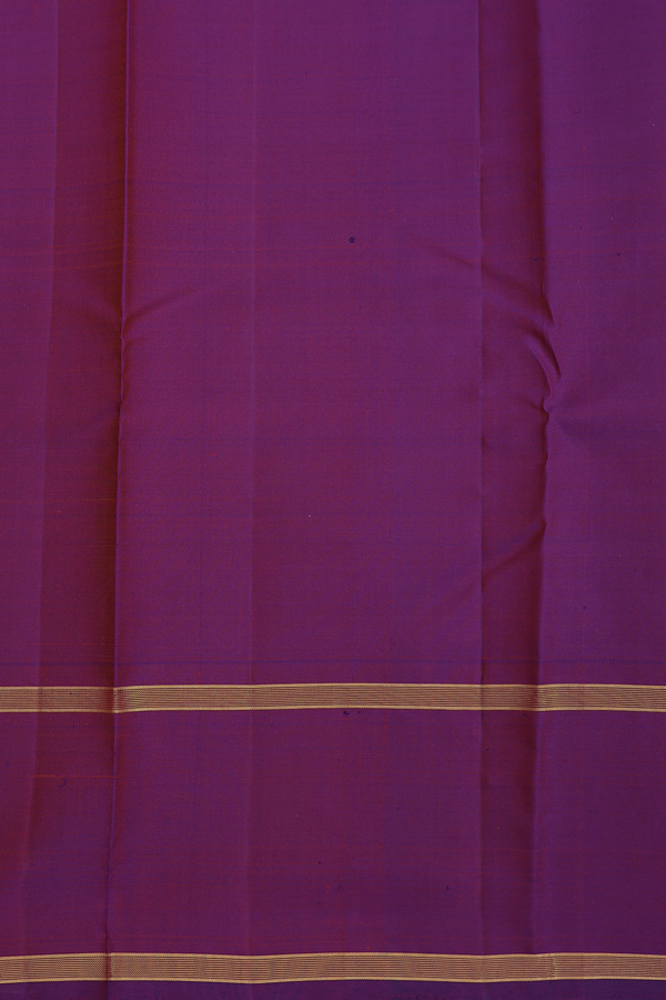 Kanchipuram Silk Saree In Crimson Red With Stripes Design