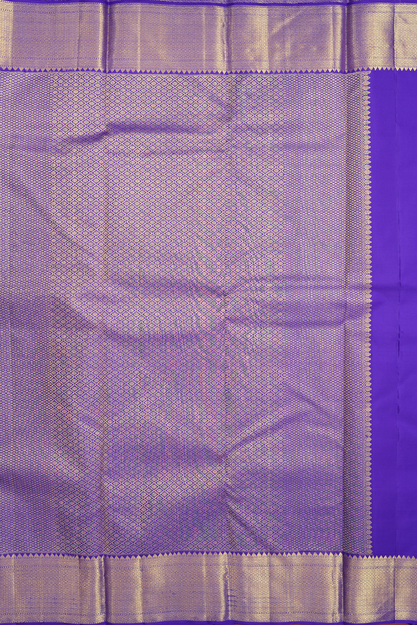 Kanchipuram Silk Saree In Royal Blue With Brocade Design