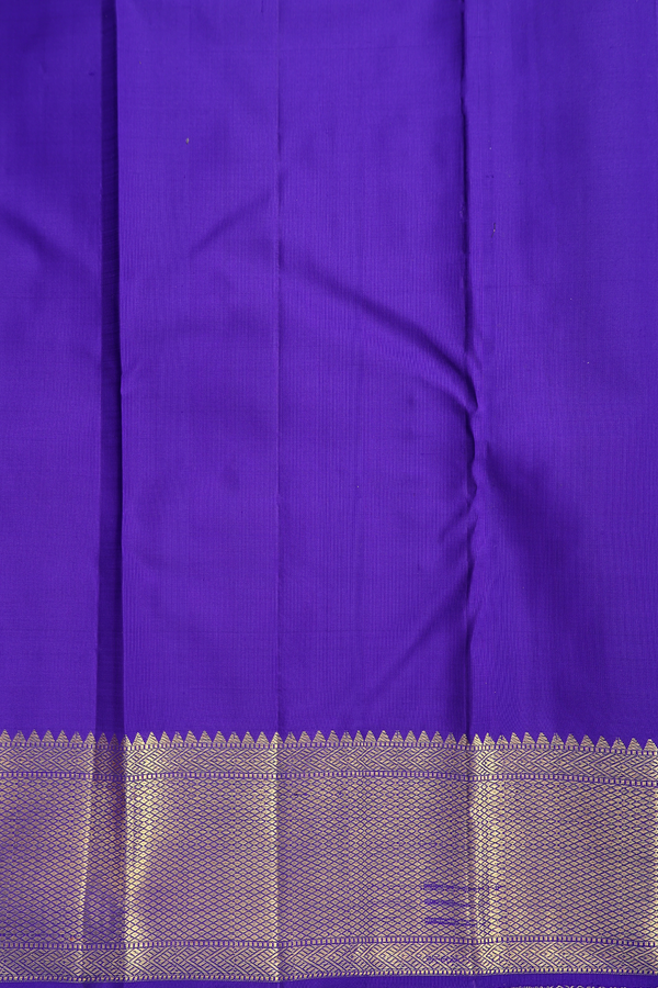 Kanchipuram Silk Saree In Royal Blue With Brocade Design
