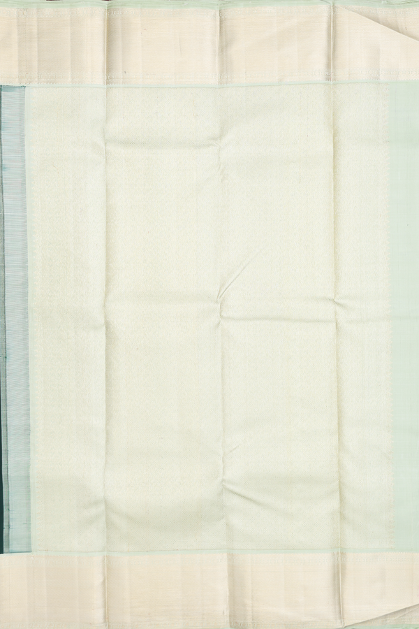 Kanchipuram Silk Saree In Dark Green With Twill Weave Border