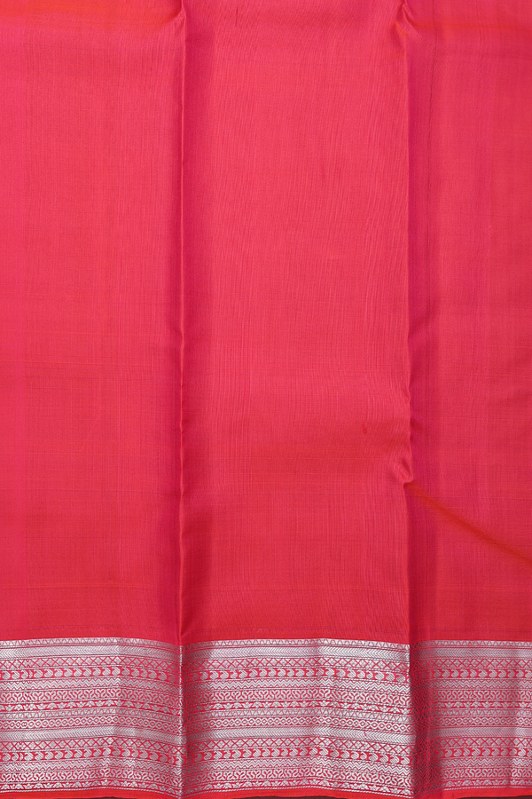 Kanchipuram Silk Saree In Dark Grey With Zari Motifs
