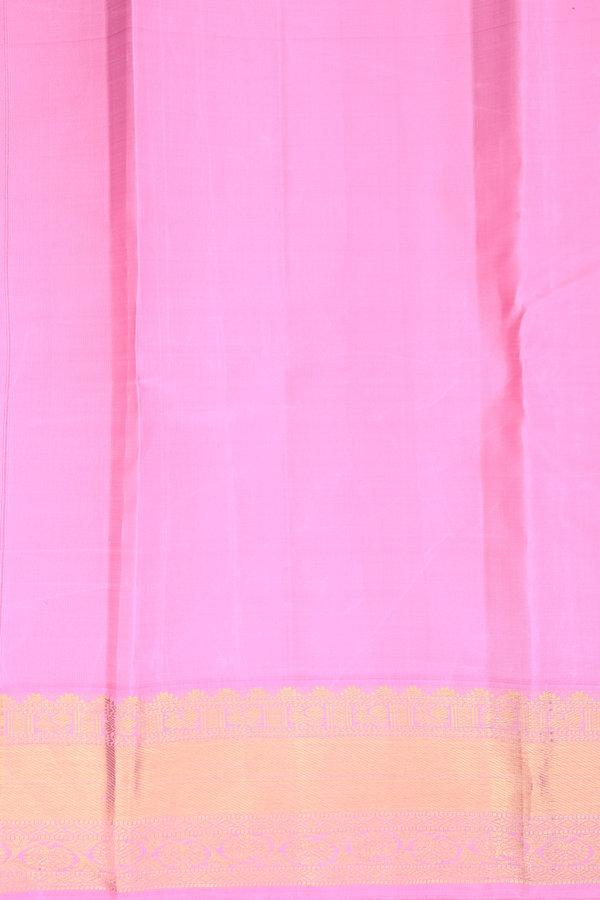 Kanchipuram Silk Saree In Dark Oak Brown With Zari Buttas