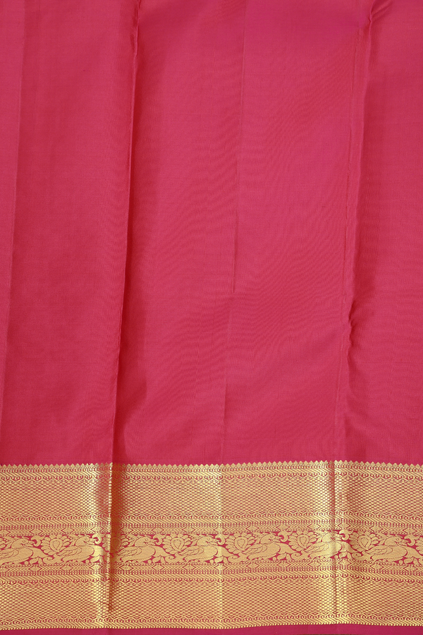 Kanchipuram Silk Saree In Dark Pink With Brocade Design