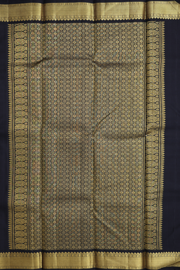 Kanchipuram Silk Saree In Dark Pink With Contrast Border