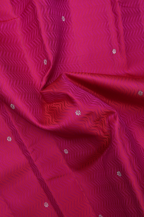 Kanchipuram Silk Saree In Deep Mulberry With Jacquard Pattern