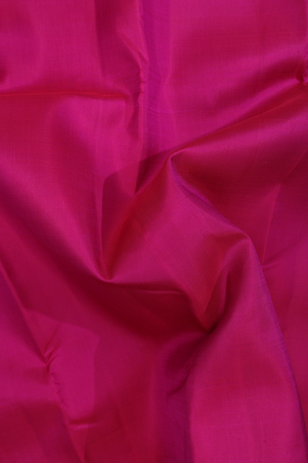 Kanchipuram Silk Saree In Deep Mulberry With Temple Border