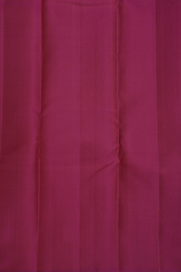 Kanchipuram Silk Saree In Deep Mulberry With Zari Motifs