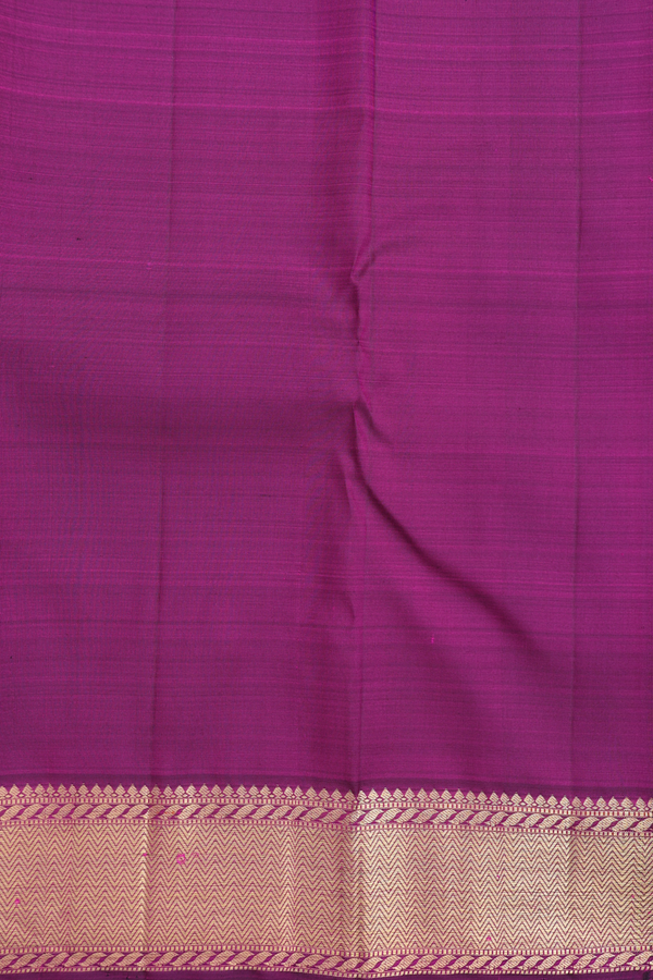 Kanchipuram Silk Saree In Deep Purple With Brocade Design
