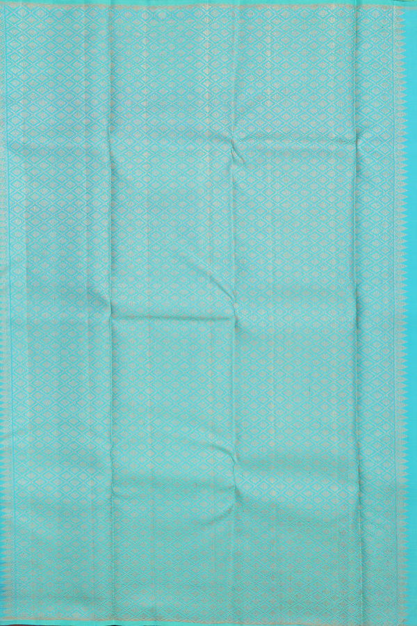 Kanchipuram Silk Saree In Deep Purple With Floral Motifs