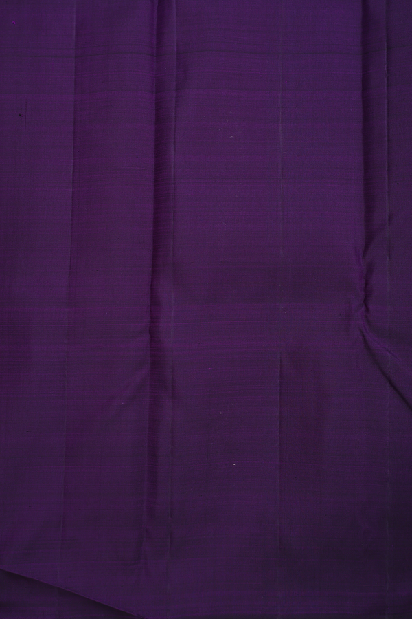 Kanchipuram Silk Saree In Deep Purple With Mandala Design