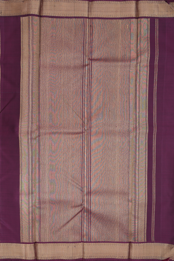 Kanchipuram Silk Saree In Deep Sky Blue With Brocade Design