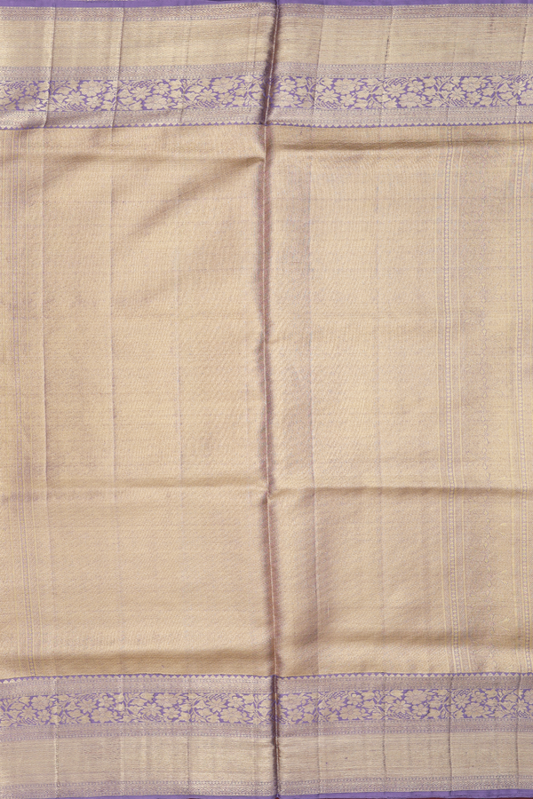 Kanchipuram Silk Saree In Dual Tone Tissue With Tree Design