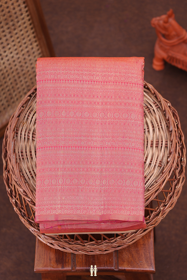 Kanchipuram Silk Saree In Dual Tone With Brocade Design