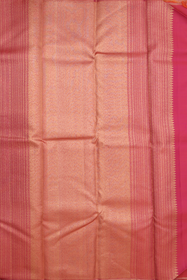 Kanchipuram Silk Saree In Dual Tone With Brocade Design
