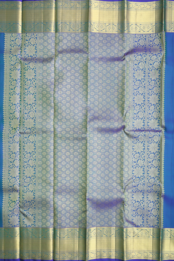 Kanchipuram Silk Saree In Dual Tone With Brocade Design