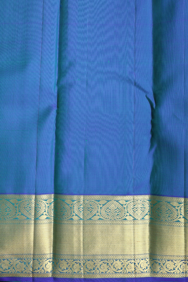 Kanchipuram Silk Saree In Dual Tone With Brocade Design