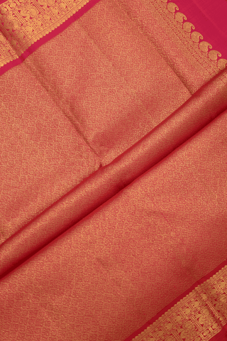 Kanchipuram Silk Saree In Dual Tone With Chakram Zari Motifs