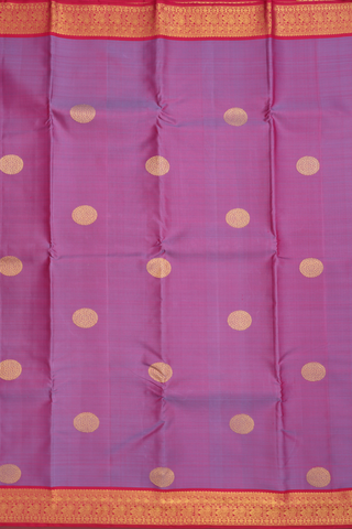 Kanchipuram Silk Saree In Dual Tone With Chakram Zari Motifs