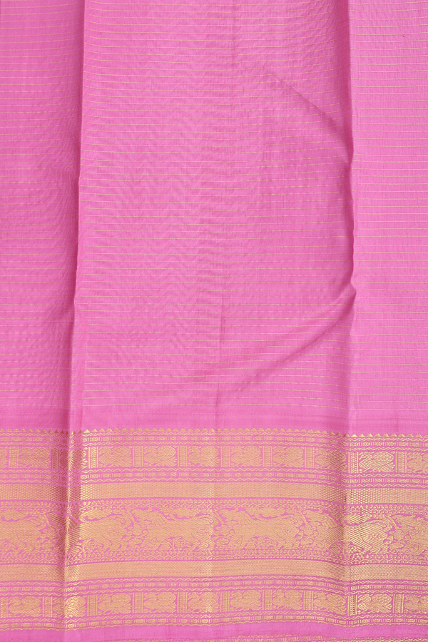 Kanchipuram Silk Saree In Dual Tone With Checks Design