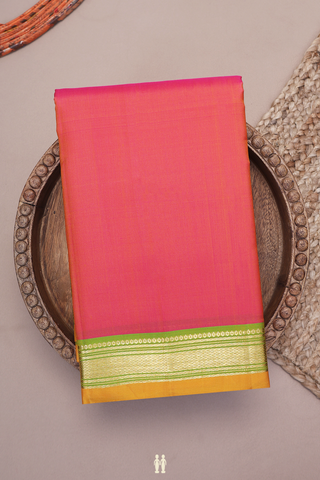 Kanchipuram Silk Saree In Dual Tone With Contrast Border