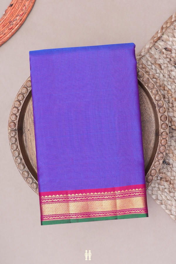 Kanchipuram Silk Saree In Dual Tone With Contrast Border