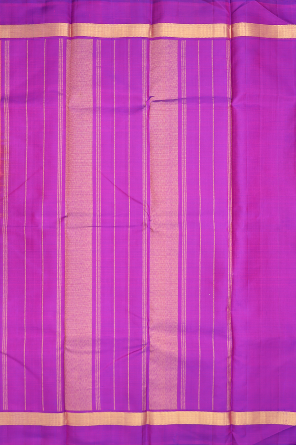 Kanchipuram Silk Saree In Dual Tone With Contrast Border