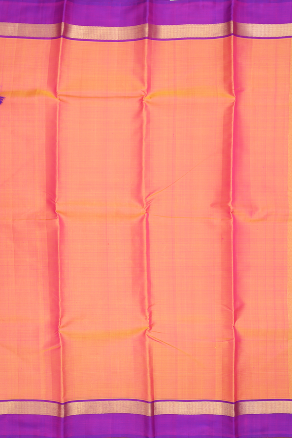 Kanchipuram Silk Saree In Dual Tone With Contrast Border