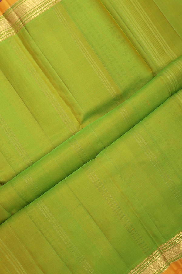 Kanchipuram Silk Saree In Dual Tone With Contrast Border