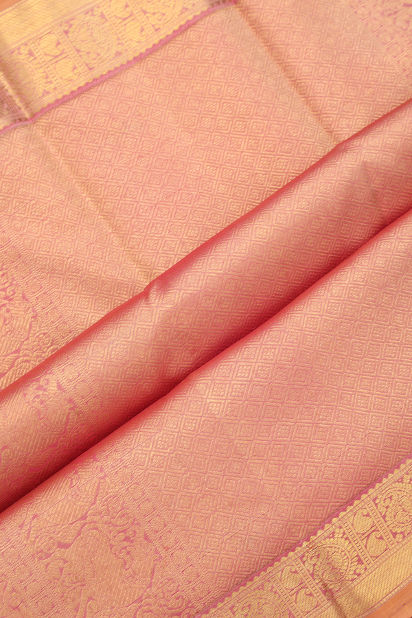 Kanchipuram Silk Saree In Dual Tone With Floral Buttas