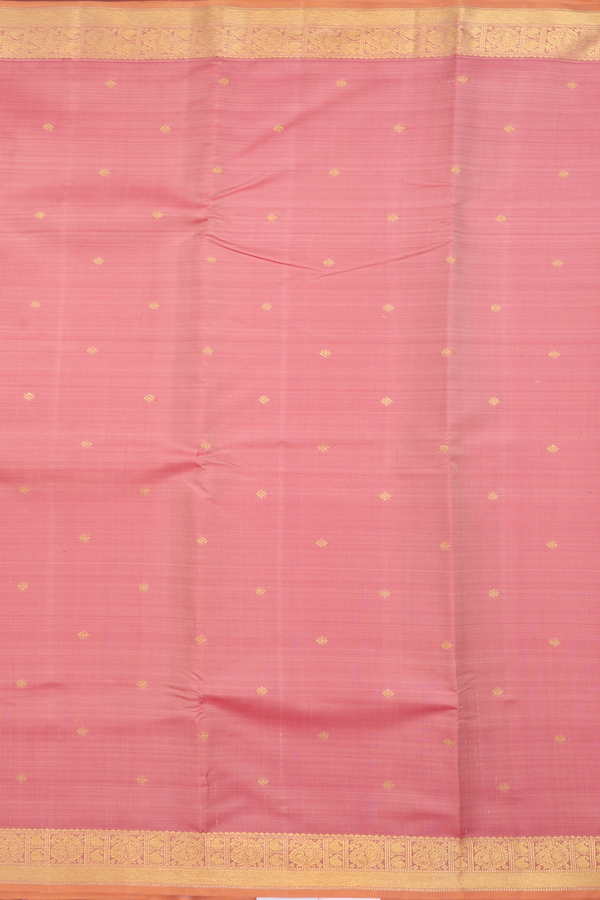 Kanchipuram Silk Saree In Dual Tone With Floral Buttas