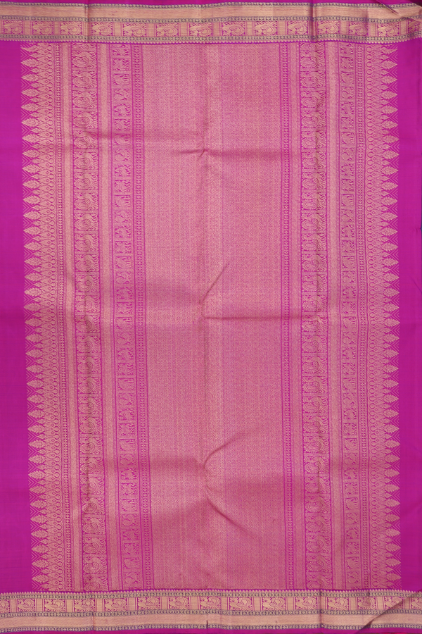 Kanchipuram Silk Saree In Dual Tone With Floral Buttis