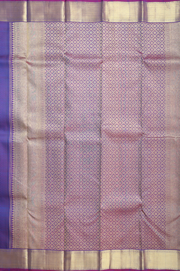 Kanchipuram Silk Saree In Dual Tone With Jacquard Pattern