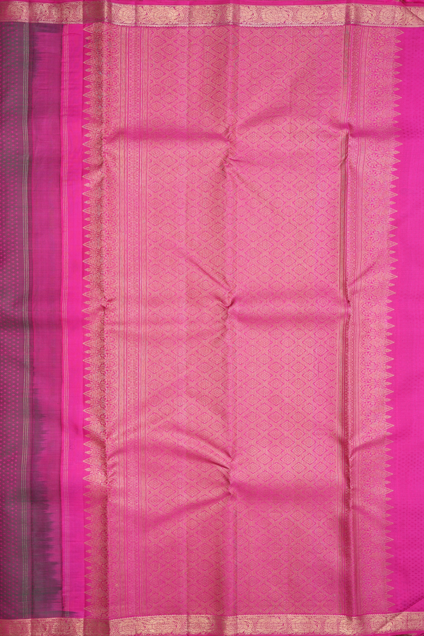 Kanchipuram Silk Saree In Dual Tone With Jacquard Pattern
