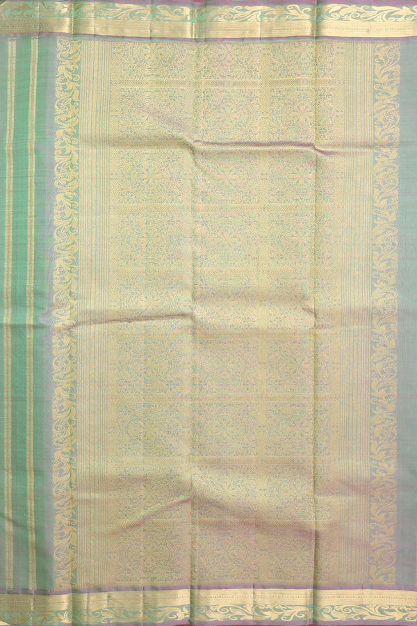 Kanchipuram Silk Saree In Dual Tone With Jacquard Pattern