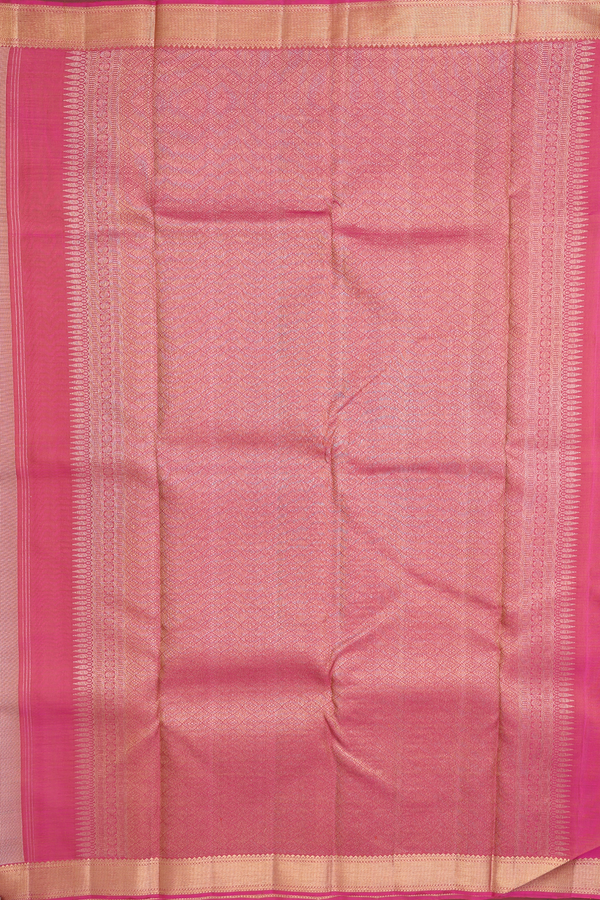 Kanchipuram Silk Saree In Brown With Jacquard Pattern