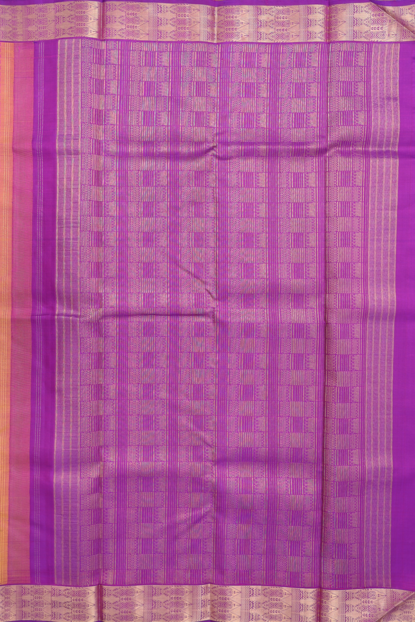 Kanchipuram Silk Saree In Dual Tone With Jacquard Pattern