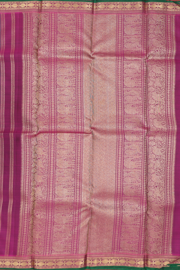 Kanchipuram Silk Saree In Dual Tone With Jacquard Pattern