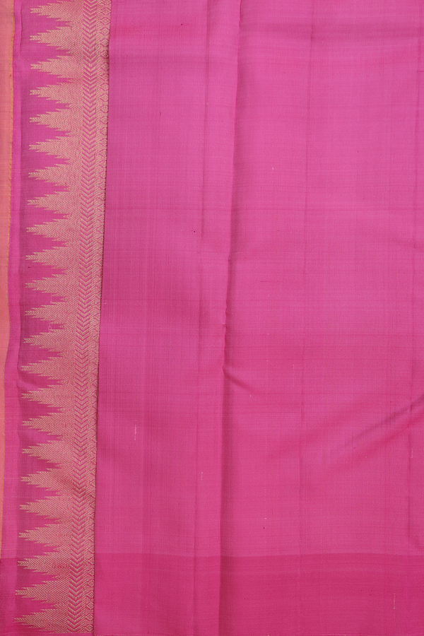 Kanchipuram Silk Saree In Dual Tone With Jacquard Pattern