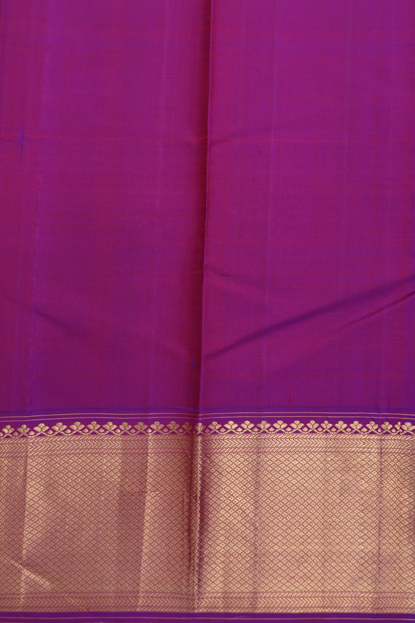 Kanchipuram Silk Saree In Dual Tone With Jacquard Pattern