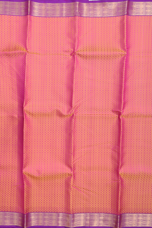 Kanchipuram Silk Saree In Dual Tone With Jacquard Pattern