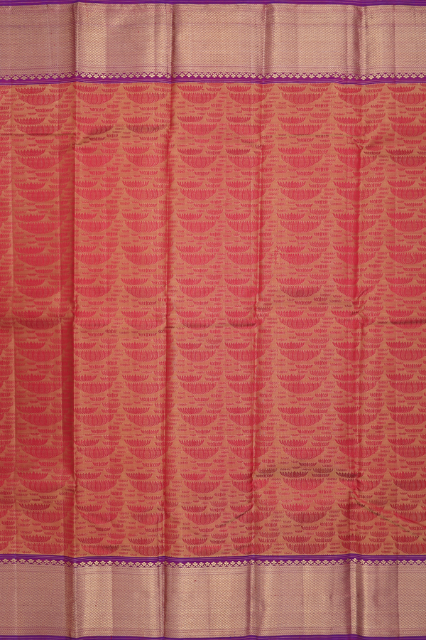 Kanchipuram Silk Saree In Dual Tone With Jacquard Pattern