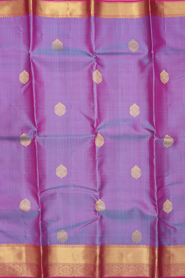 Kanchipuram Silk Saree In Dual Tone With Jacquard Pattern