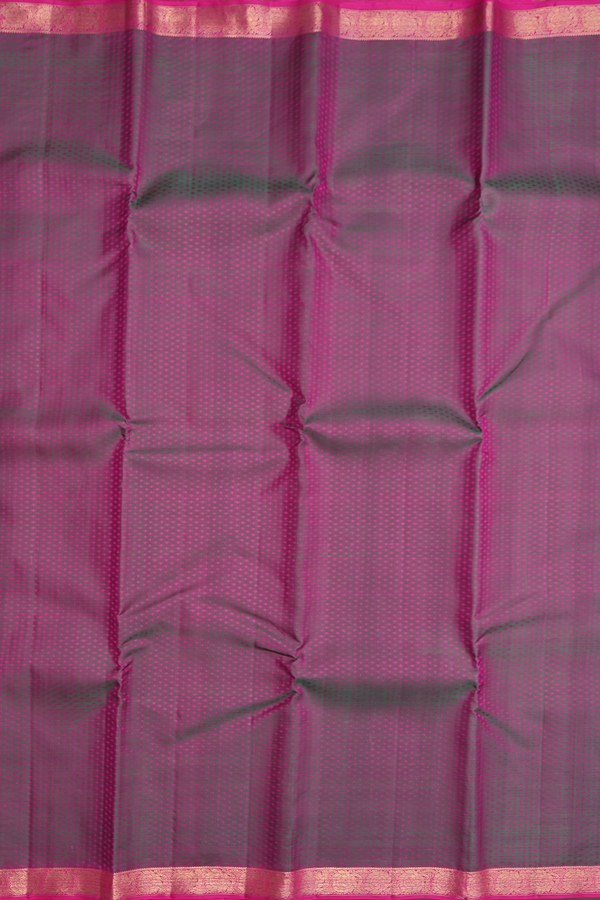 Kanchipuram Silk Saree In Dual Tone With Jacquard Pattern