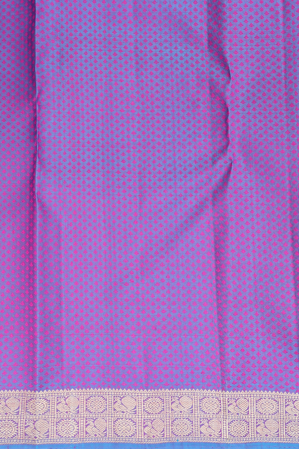 Kanchipuram Silk Saree In Dual Tone With Jacquard Pattern