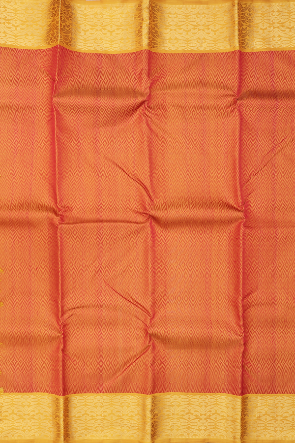 Kanchipuram Silk Saree In Dual Tone With Jacquard Pattern