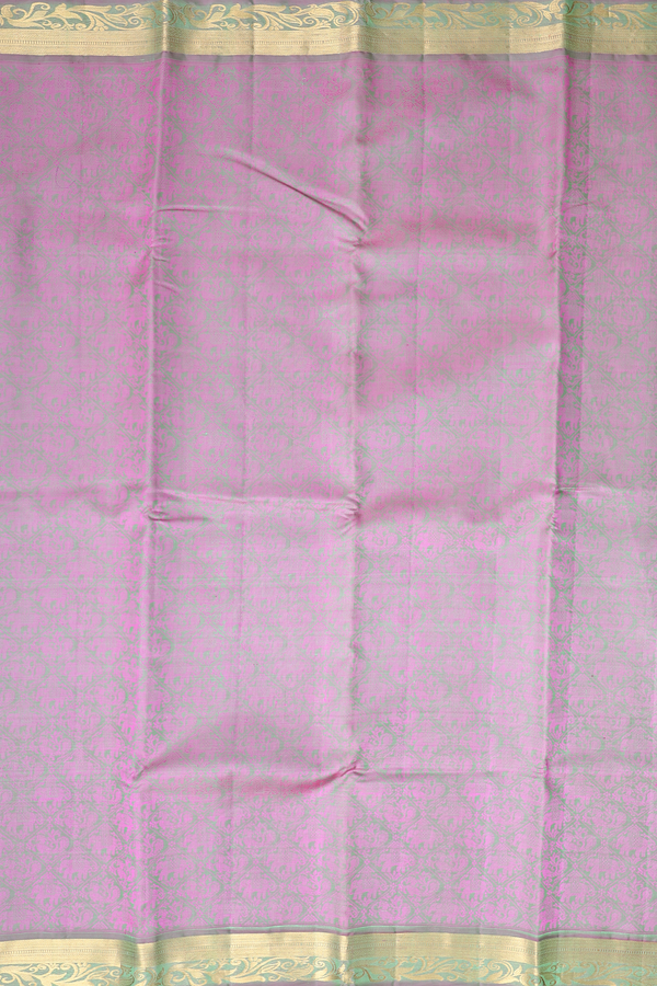 Kanchipuram Silk Saree In Dual Tone With Jacquard Pattern