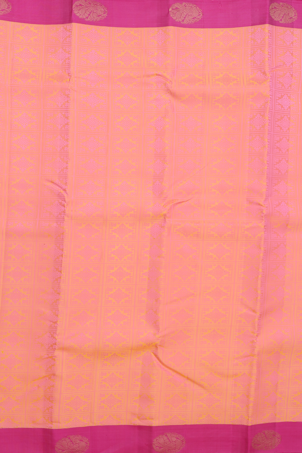 Kanchipuram Silk Saree In Dual Tone With Jacquard Pattern