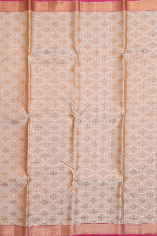 Kanchipuram Silk Saree In Brown With Jacquard Pattern