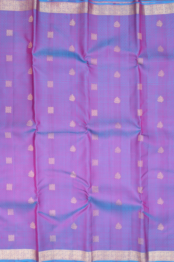 Kanchipuram Silk Saree In Dual Tone With Jacquard Pattern